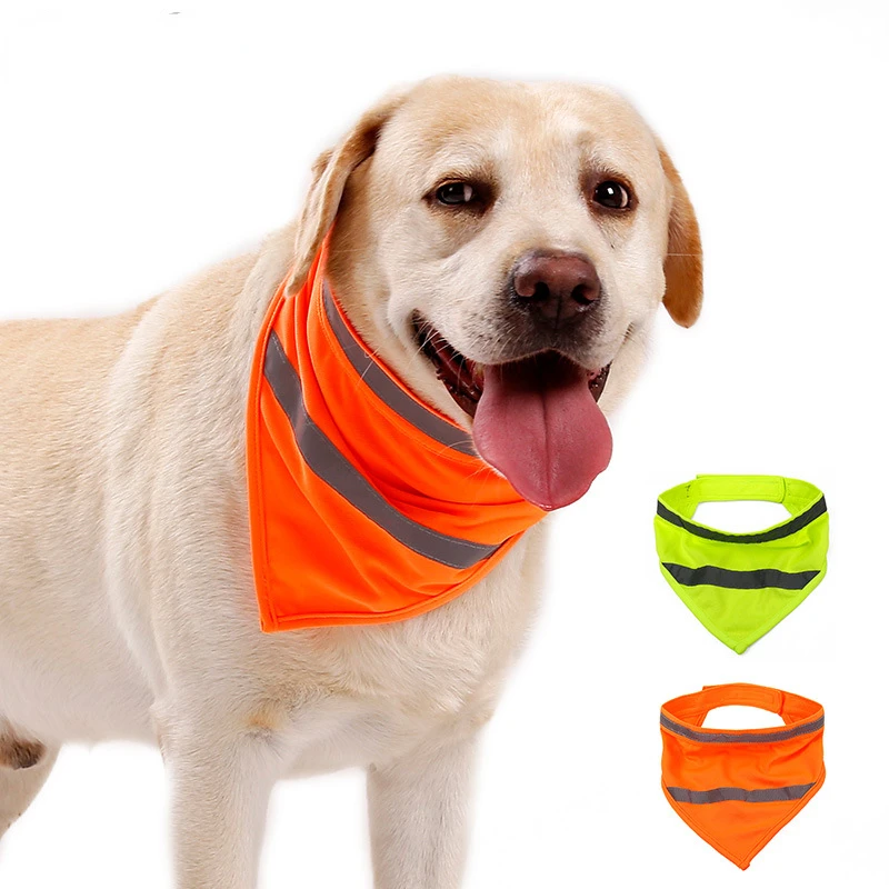 Dog Bandana Scarf - Dog Reflective Bandanas Pet Triangular Towel