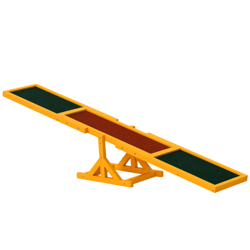 Pet X Supplies & Tack Howell - PawHut Wooden Dog Agility Seesaw for