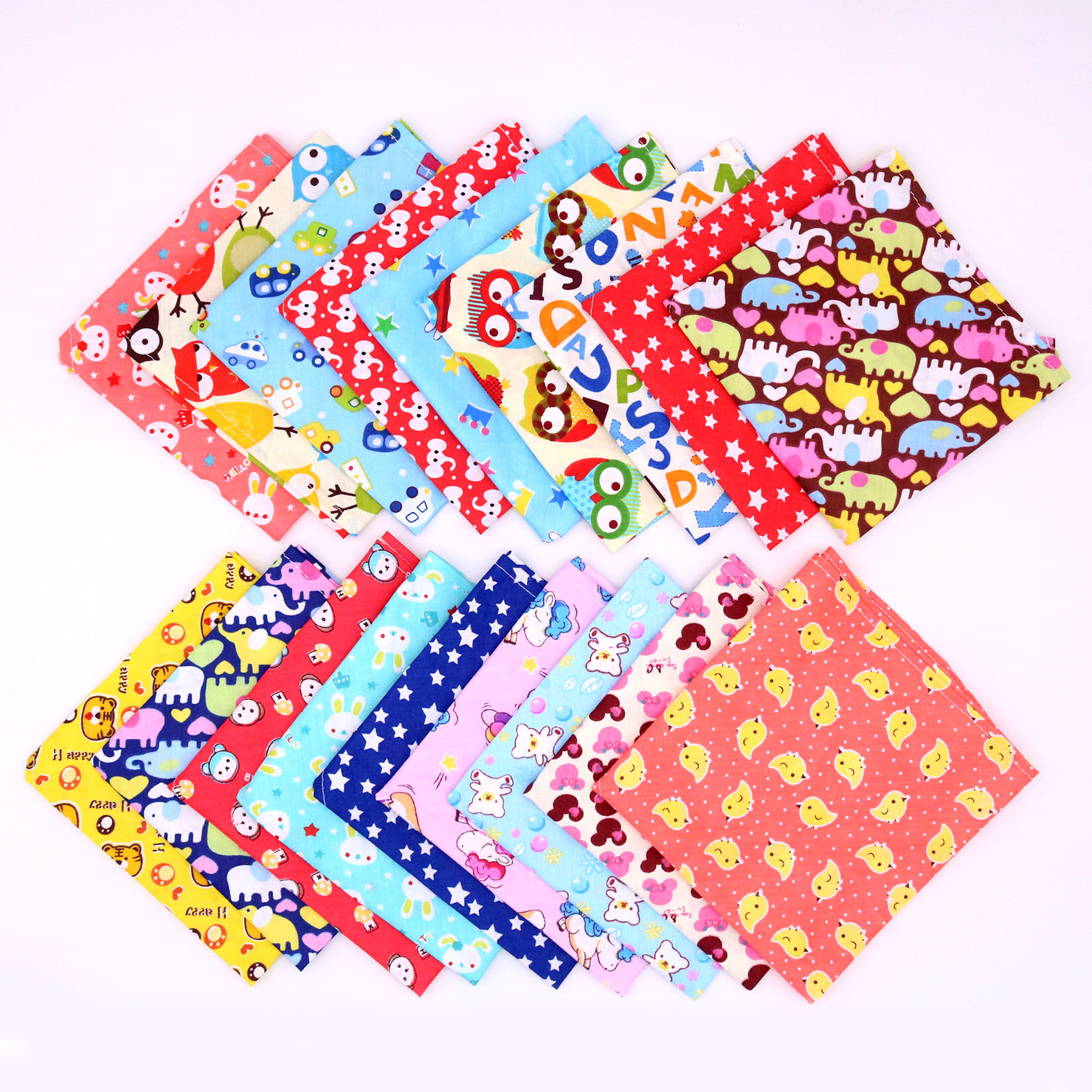 Dog Bandana Scarf - 60pcs 100% Cotton Dog Bandanas Bulk