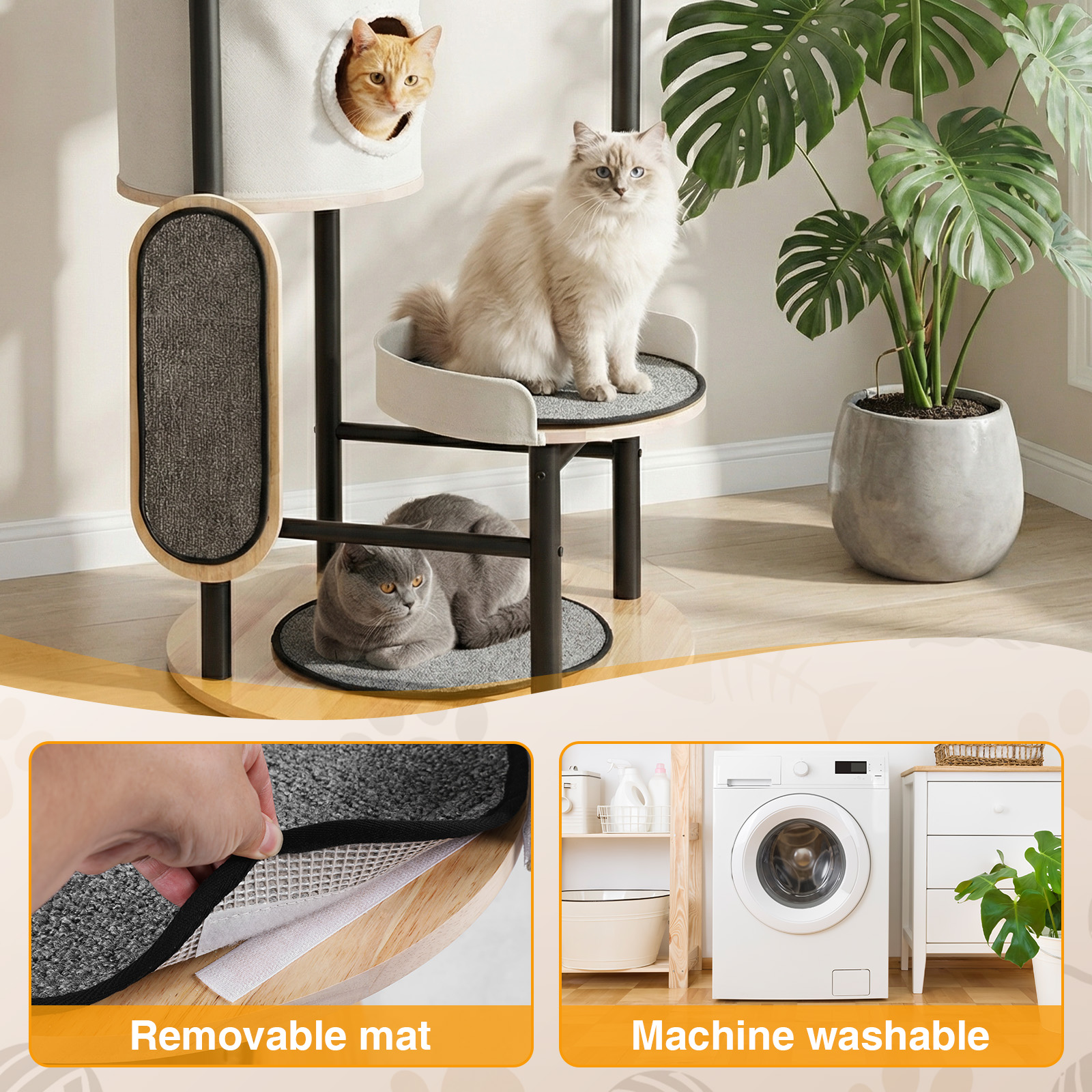 Pet X Supplies & Tack Howell - 66-Inch Cat Tree with Scratching Post