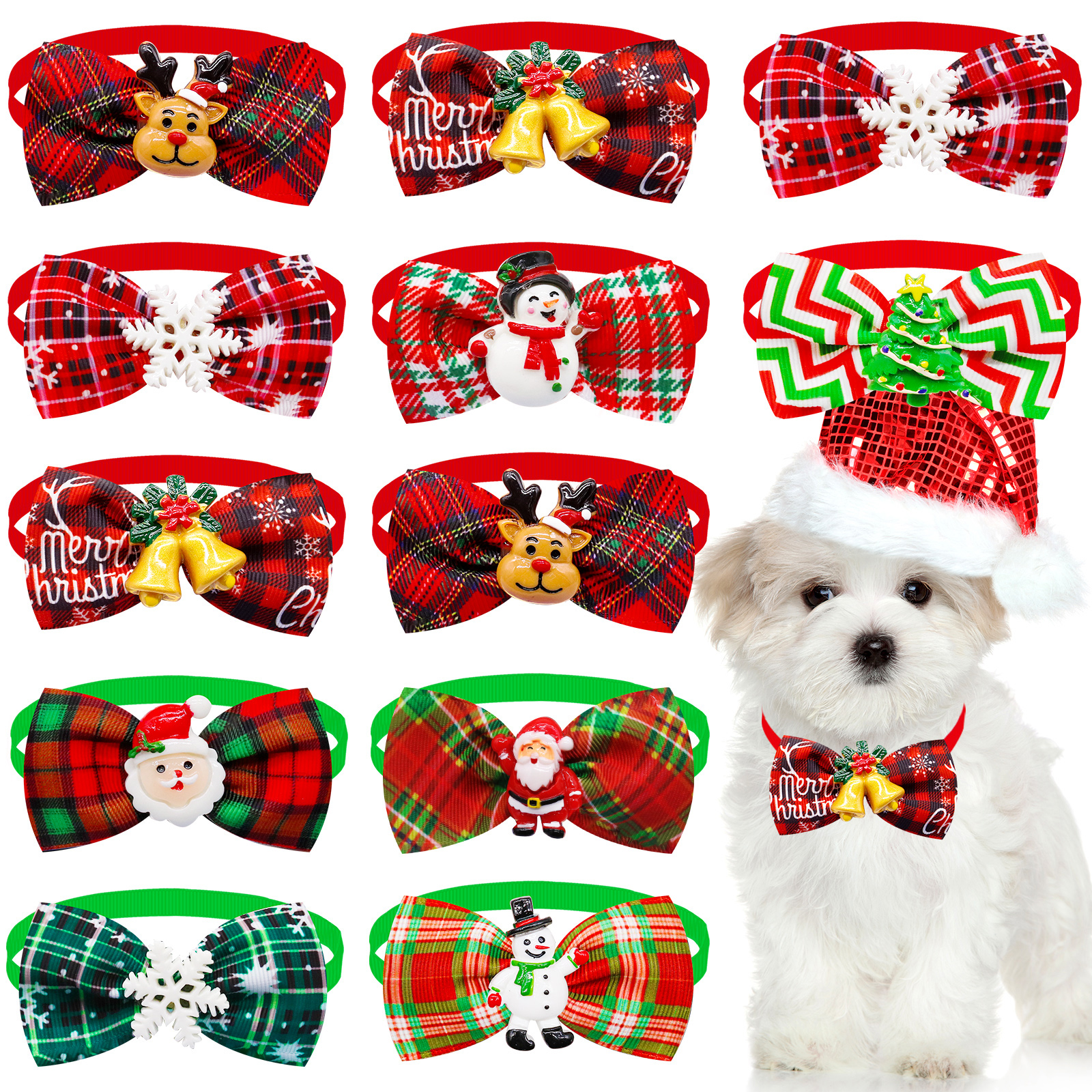 Pet Supplies Coupon - 50/100pcs Christmas Dog Bowties For Dogs