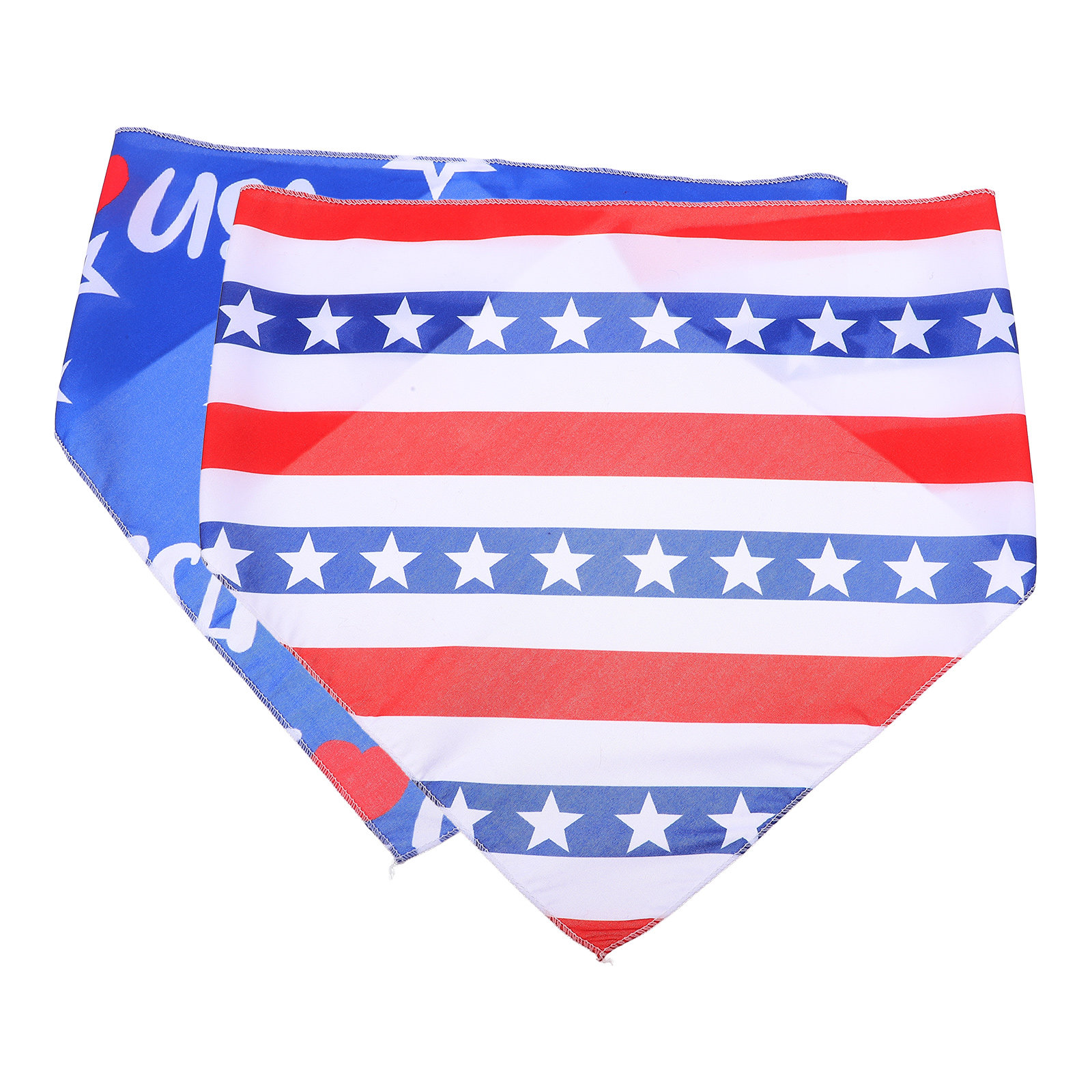 Dog Bandana Scarf - 2Pcs Pet American Flag Bandana Soft
