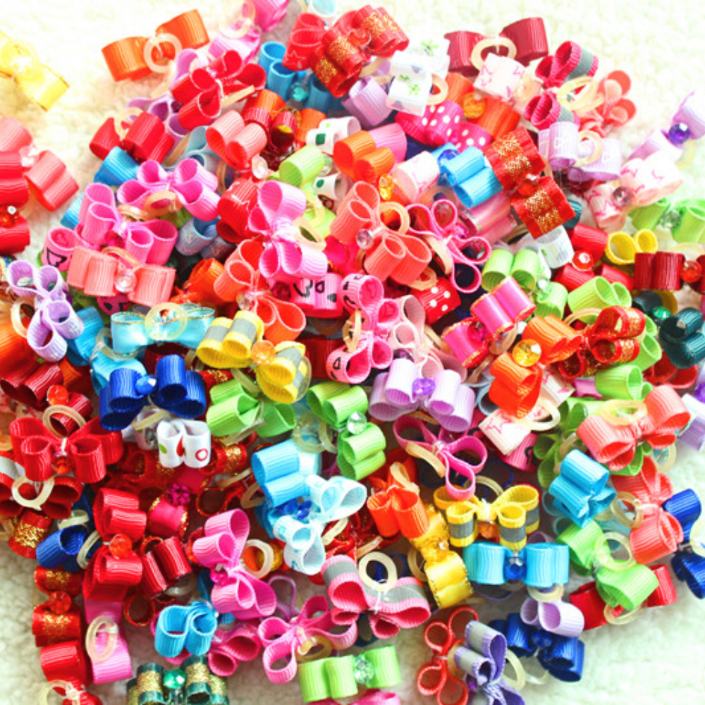 Pet Supplies Coupon - 100PCS Hand-made Dog Bows Exquisite Fashion