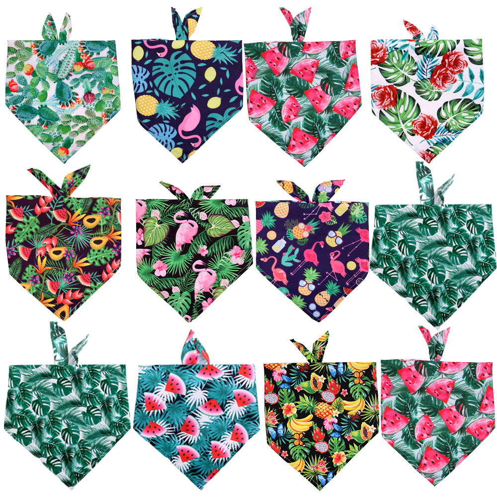 Dog Bandana Scarf - 50pcs Dog Bandana Summer Fruit Style
