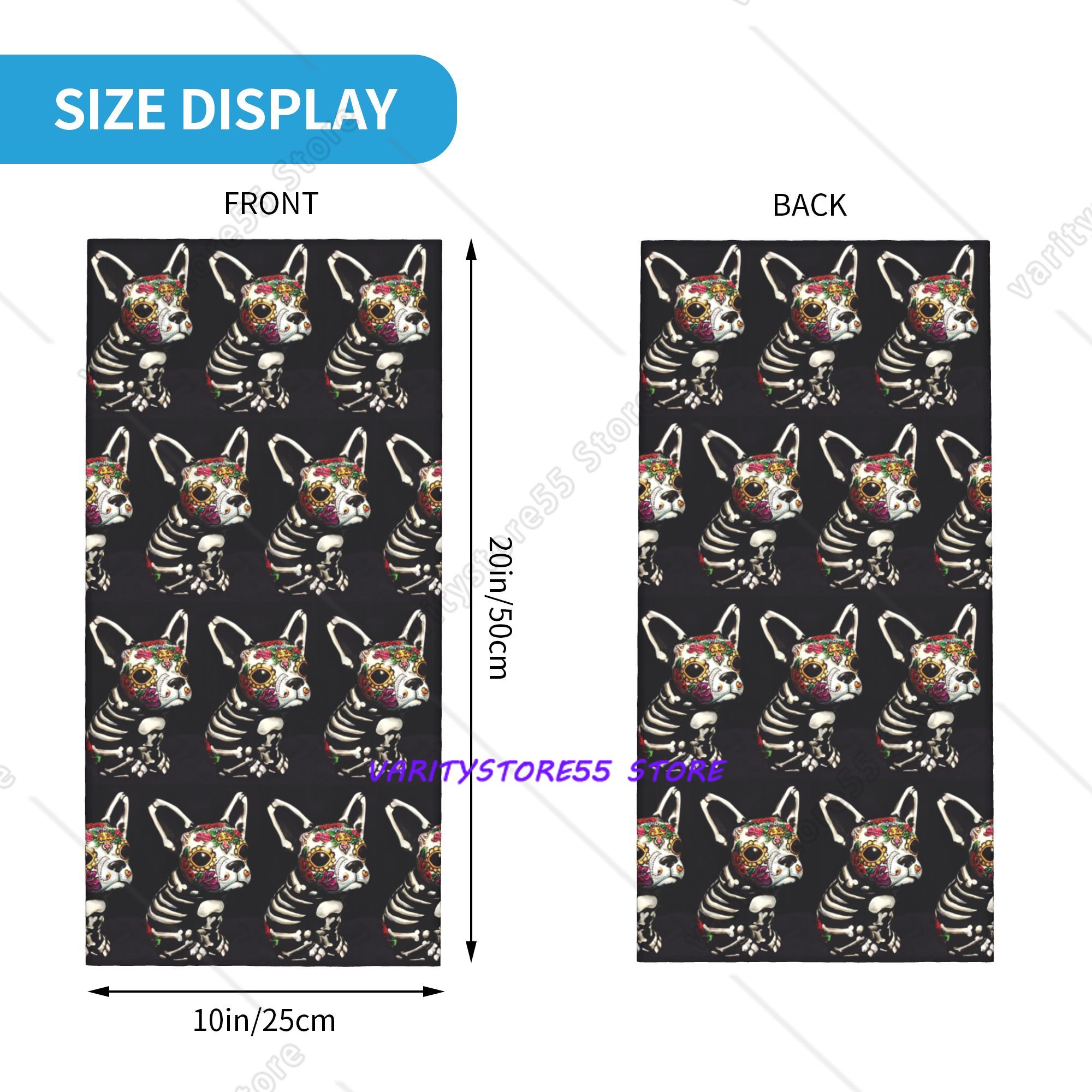 Day of the Dead Dog Print  Ban - Dog Bandana Scarf avis et prix