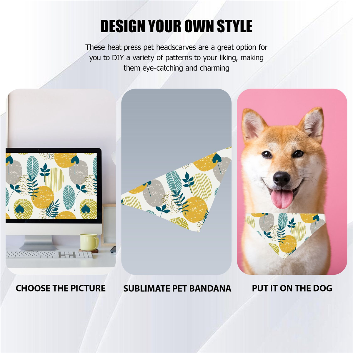New User~15 Pcs Sublimation Bl - Dog Bandana Scarf avis et prix