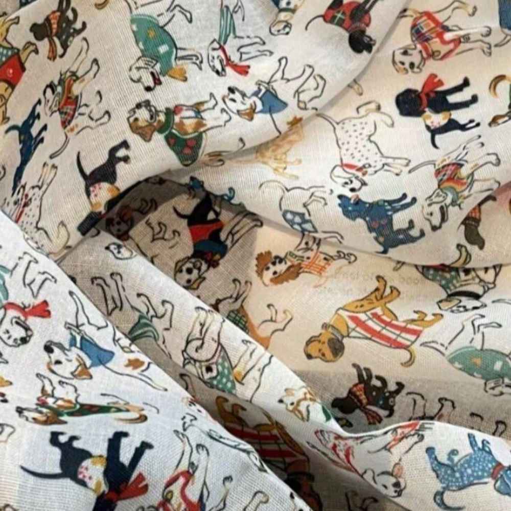 1pcs Cartoon Dog Print Silk Sc - Dog Bandana Scarf avis et prix