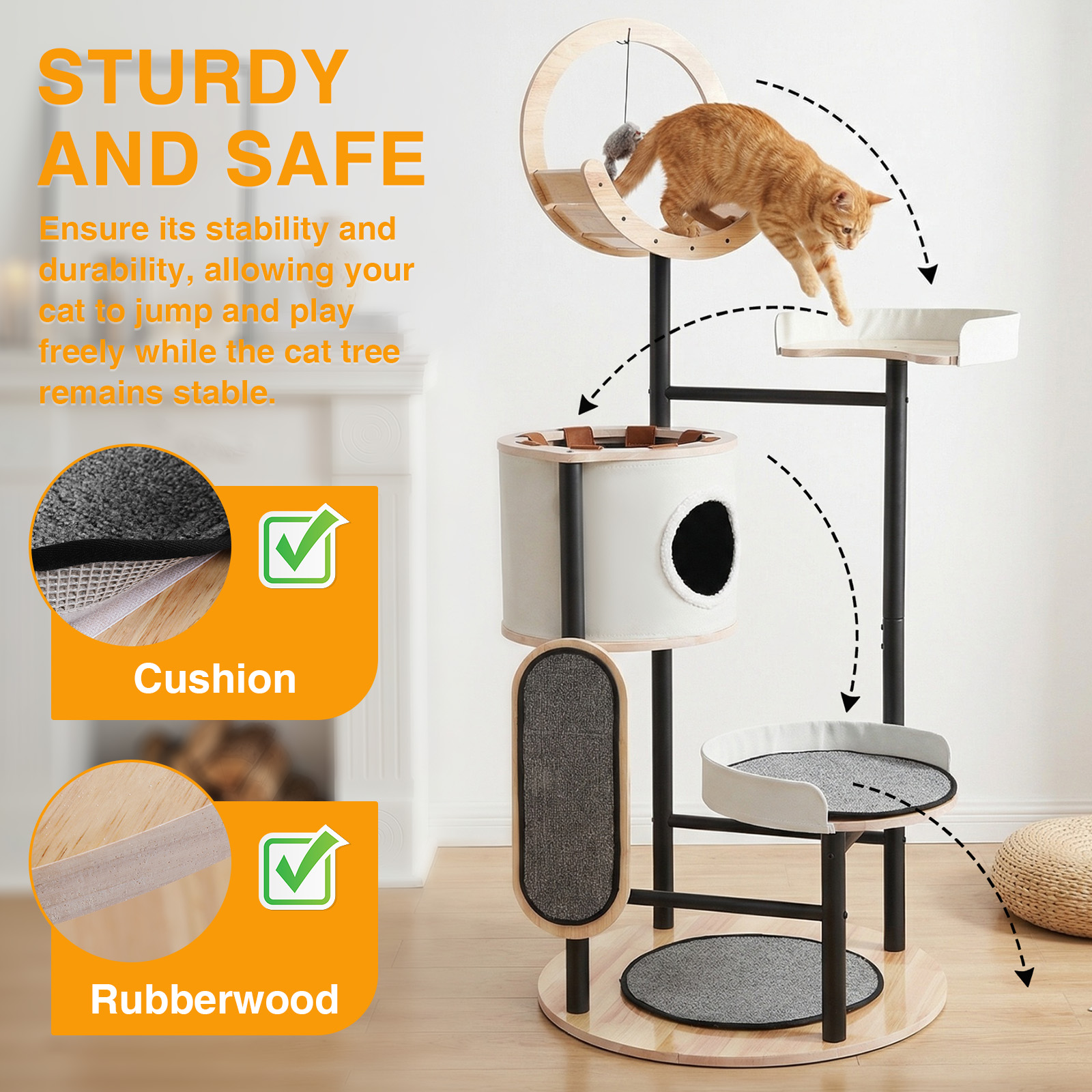 66-Inch Cat Tree with Scratchi - Pet X Supplies & Tack Howell avis et prix