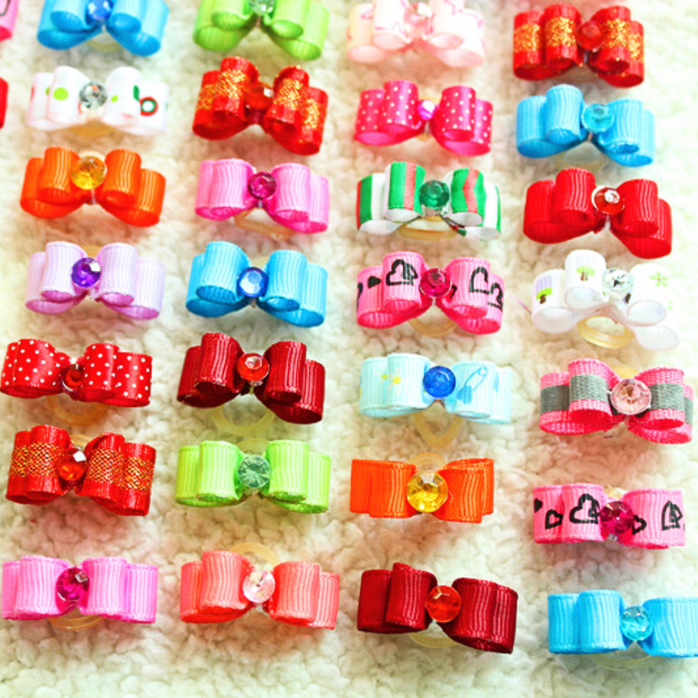 100PCS Hand-made Dog Bows Exqu - Pet Supplies Coupon avis et prix