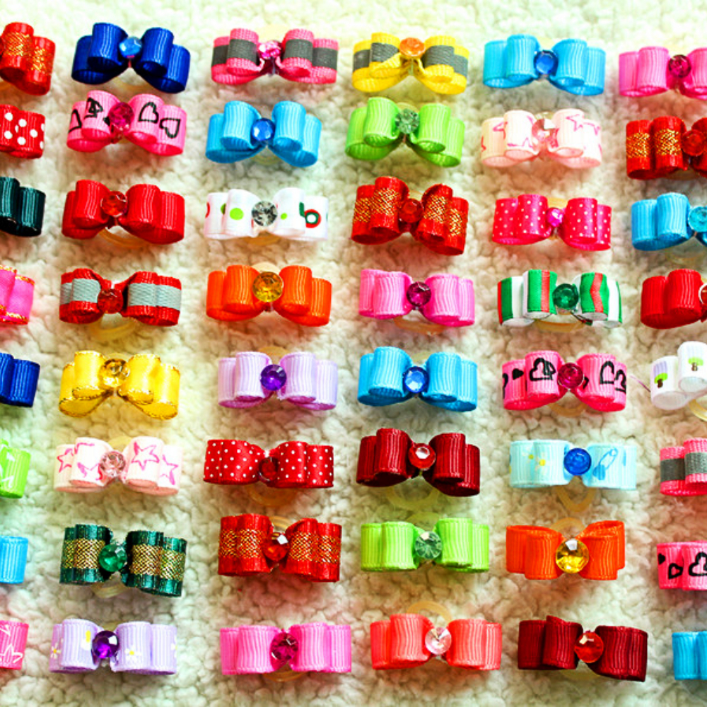 100PCS Hand-made Dog Bows Exqu - Pet Supplies Coupon avis et prix
