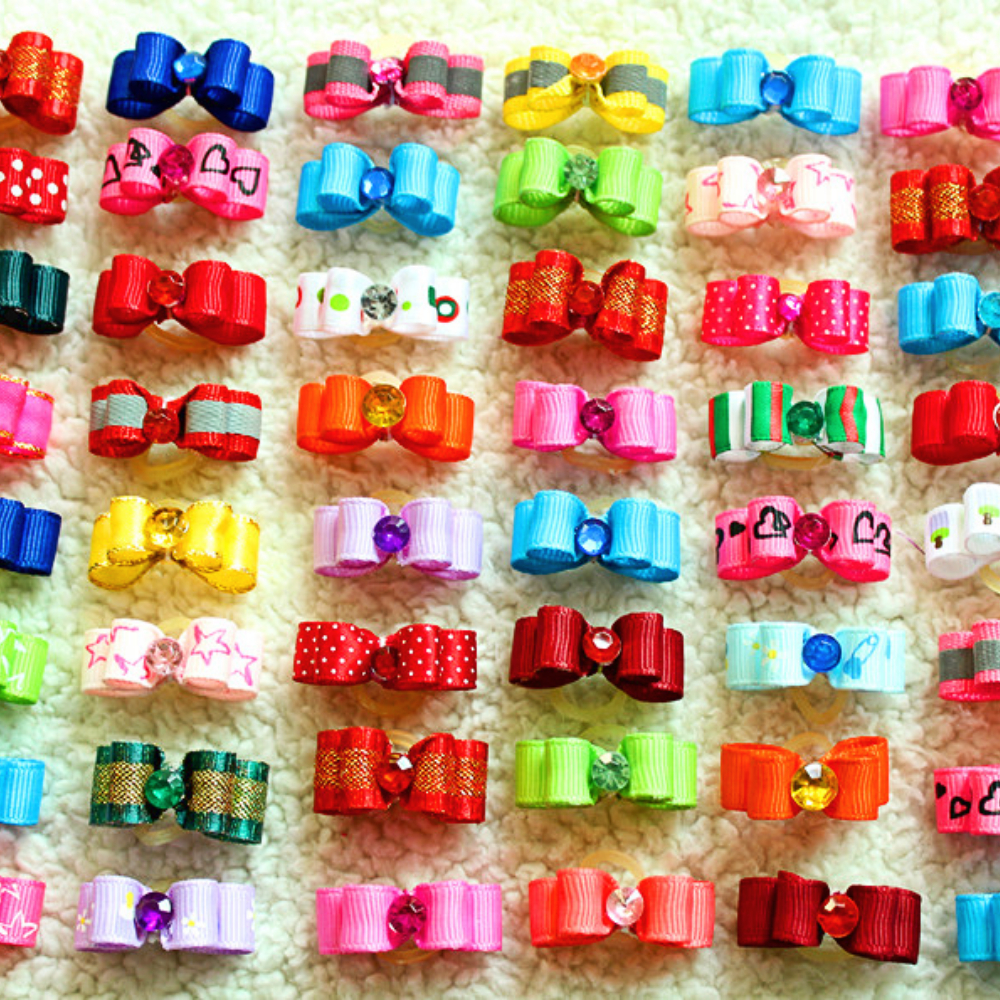 100PCS Hand-made Dog Bows Exqu - Pet Supplies Coupon avis et prix