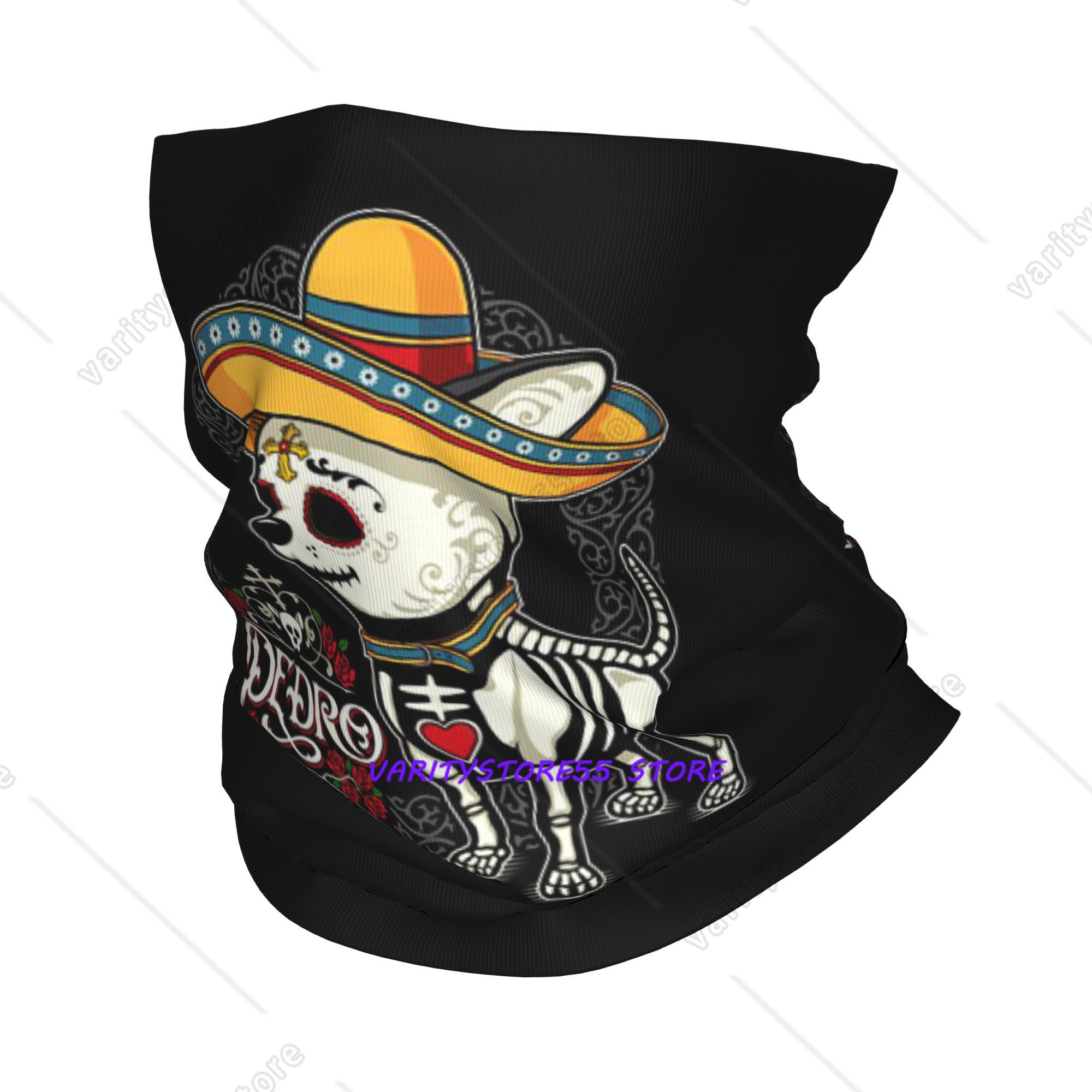 Day of the Dead Dog Print Band - Dog Bandana Scarf avis et prix