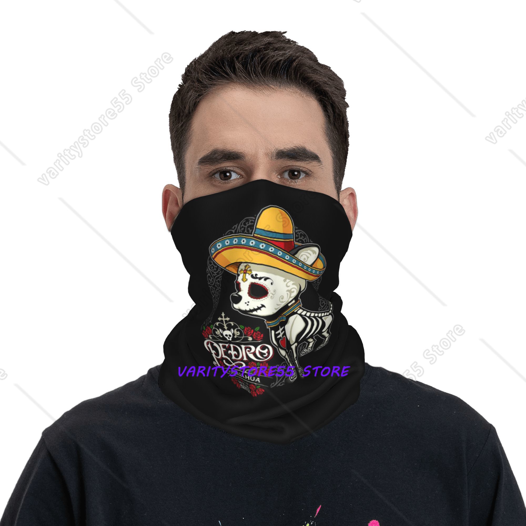 Day of the Dead Dog Print Band - Dog Bandana Scarf avis et prix