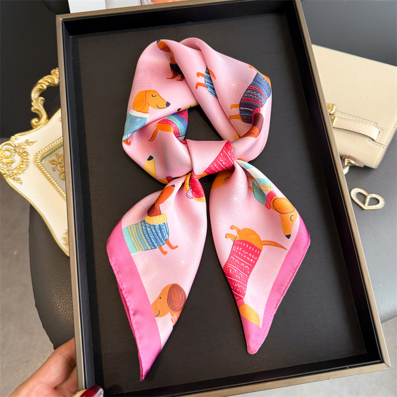 Fashion Wiener Dog Print Banda - Dog Bandana Scarf avis et prix