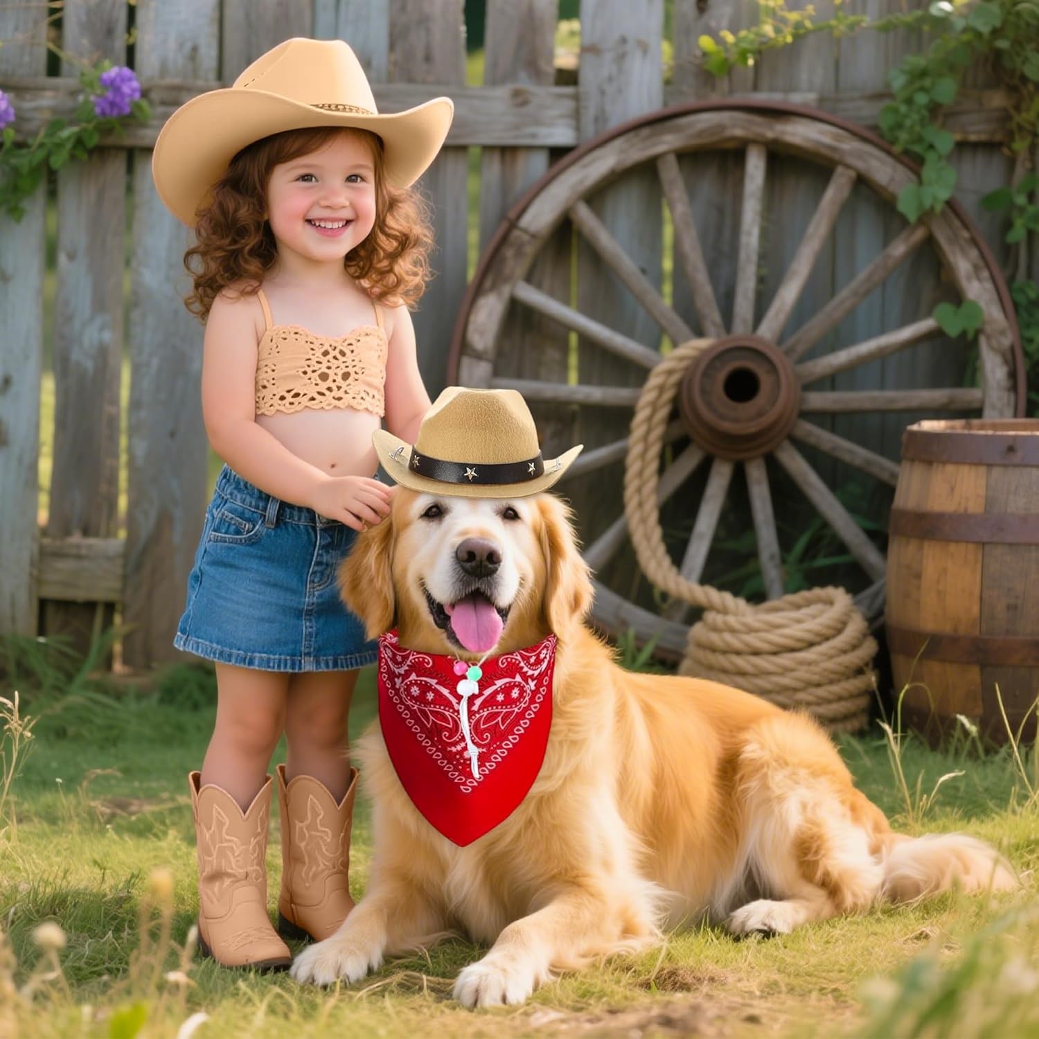 RGT Pet Cowboy Hat Dog Western - Dog Bandana Scarf avis et prix