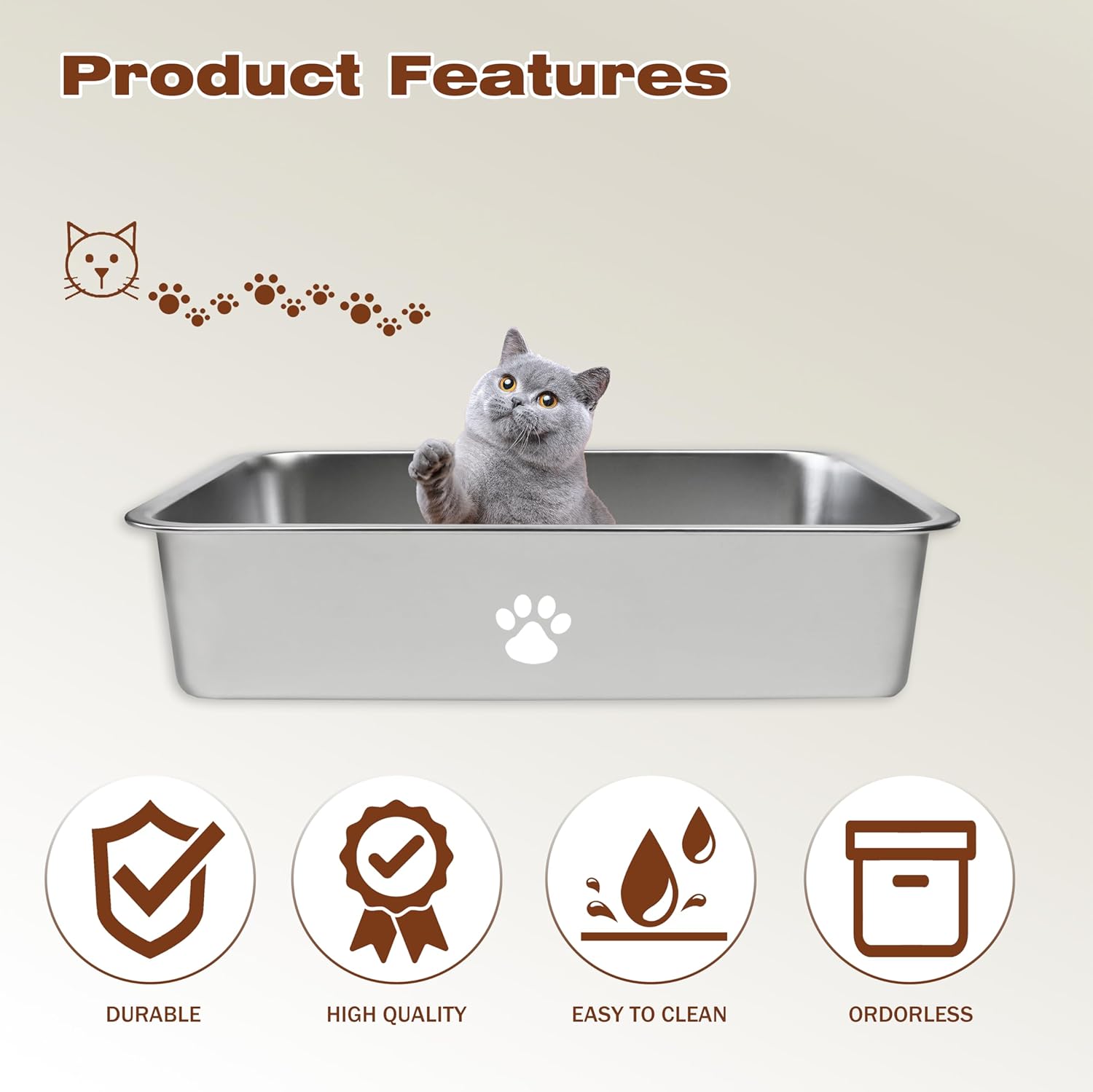 Stainless Steel Cat Litter Box - Pet X Supplies & Tack Howell avis et prix