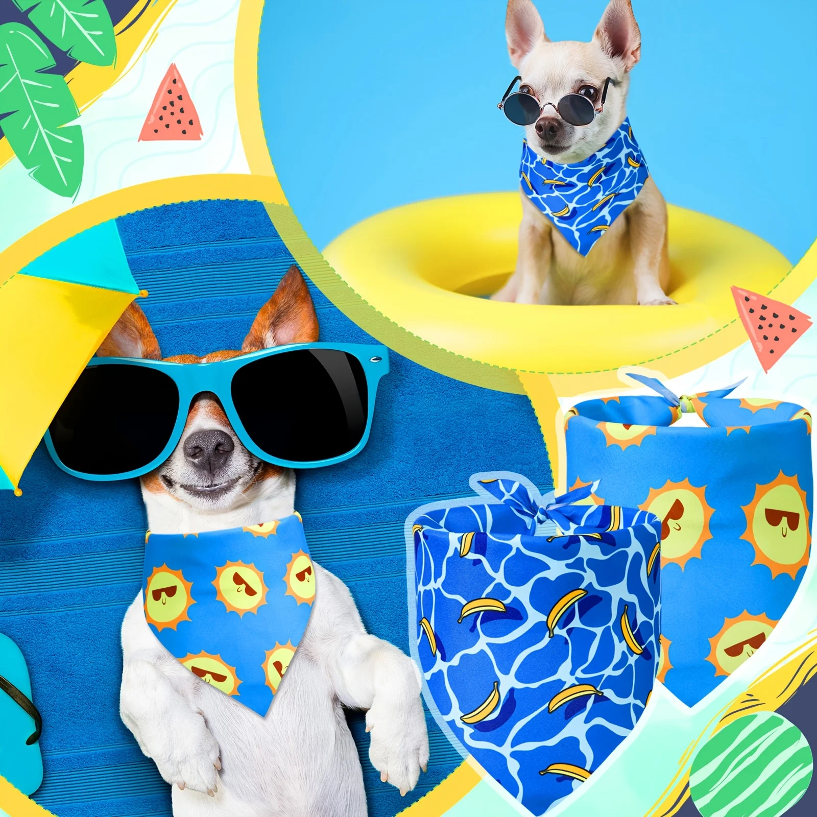 KEEHOME 100pcs Summer Bandanas - Dog Bandana Scarf avis et prix