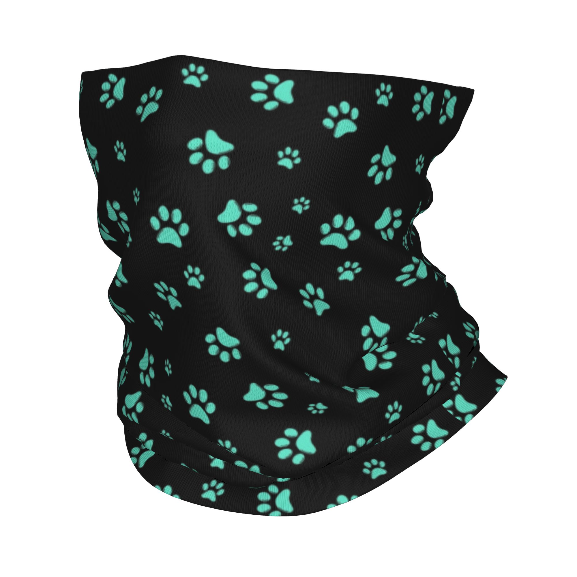 Custom Aqua Dog Paw Print Patt - Dog Bandana Scarf avis et prix