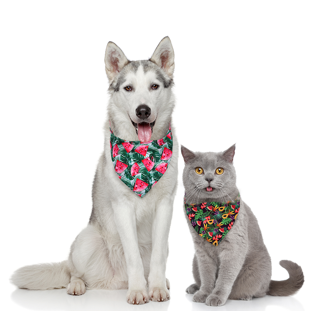 50pcs Dog Bandana Summer Fruit - Dog Bandana Scarf avis et prix